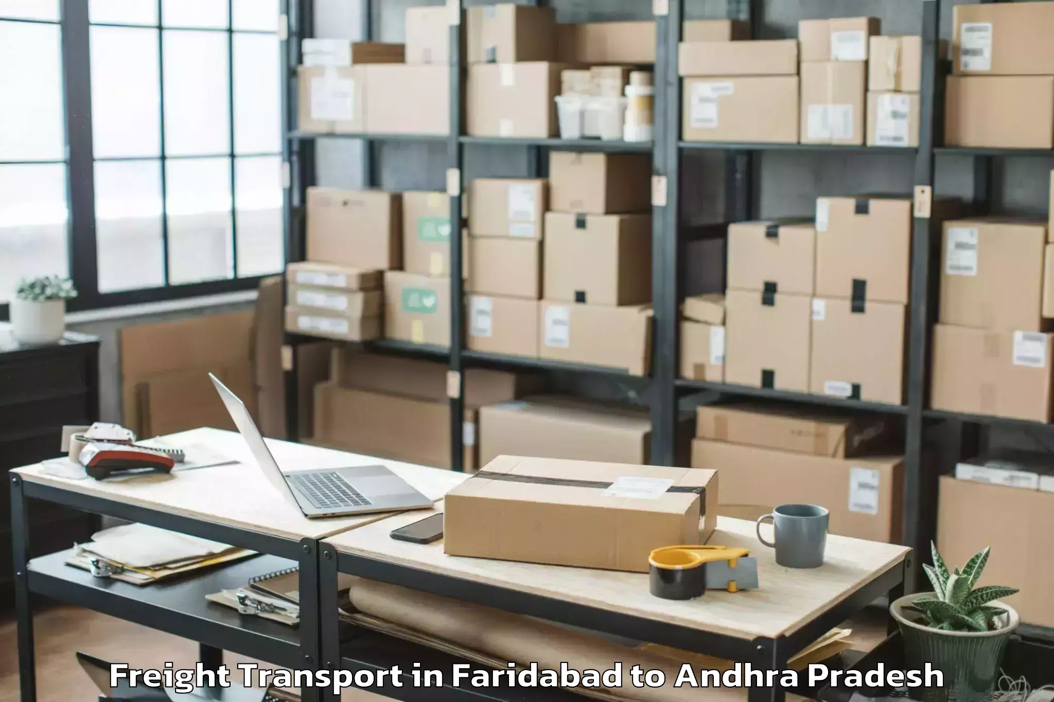 Efficient Faridabad to Kundurpi Mandal Freight Transport